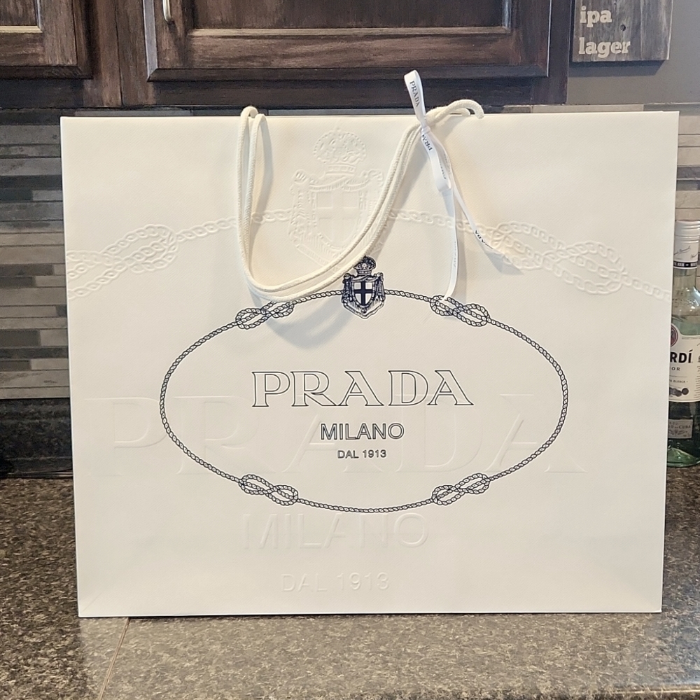 PRADA Large Gift Bag & Ribbon
